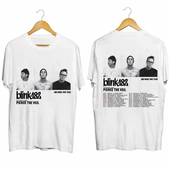 Blink 182 One More Time 2024 Tour Shirt 2 Sided Blink 182 Punk Rock Band Tee 136 - Picture 1 of 6
